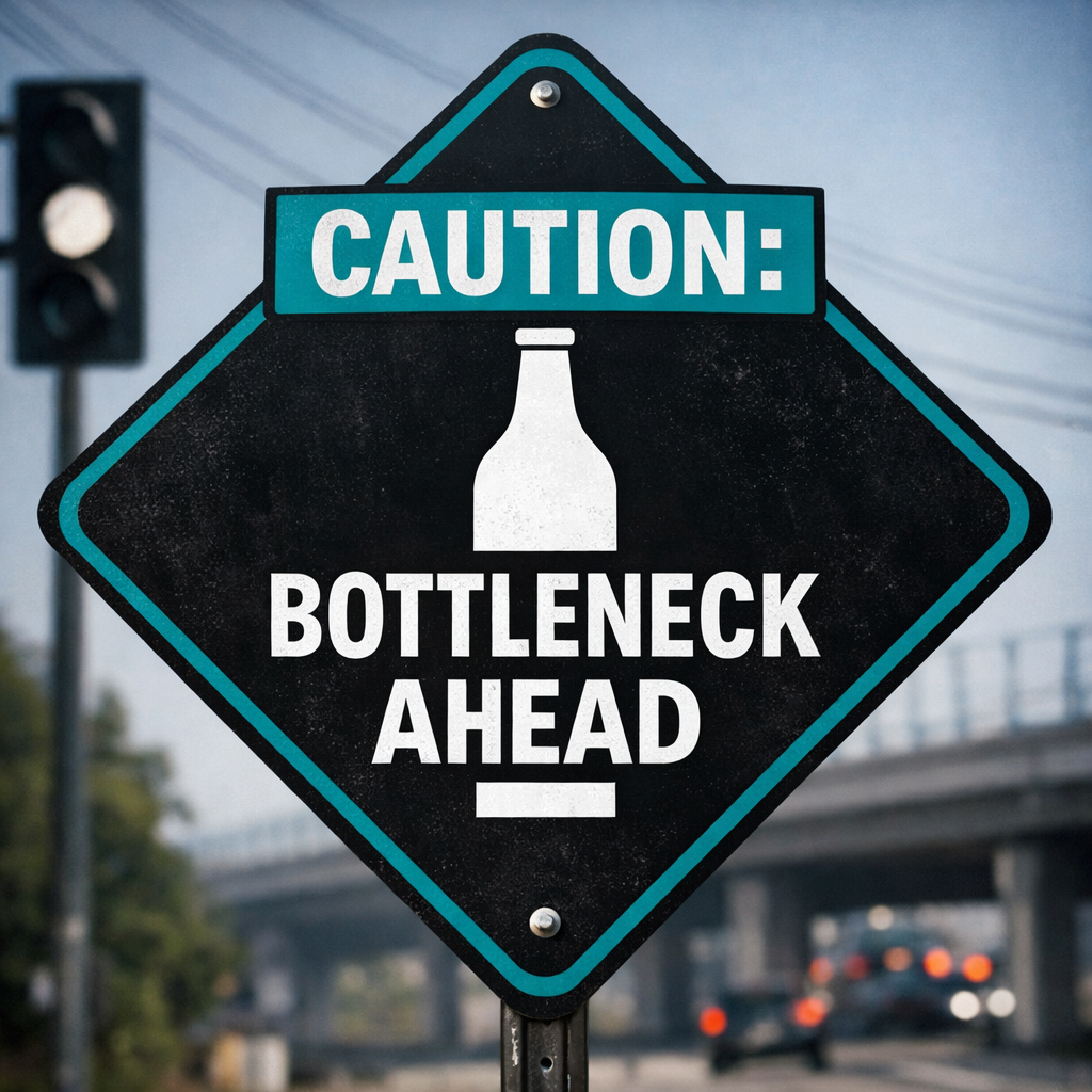 Bottleneck warning sign